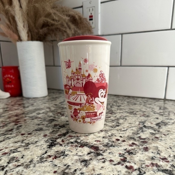 Starbucks Disneyland Mickey Mouse Ceramic Coffee Travel Tumbler Mug 12oz - Picture 1 of 5